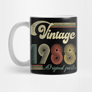 Retro Vintage 1988 36th Birthday Gift Men Women 36 Years Old Mug